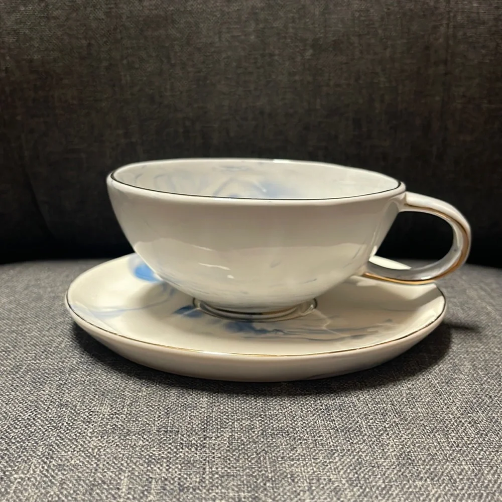 Anthropologie Strata Cup & Saucer